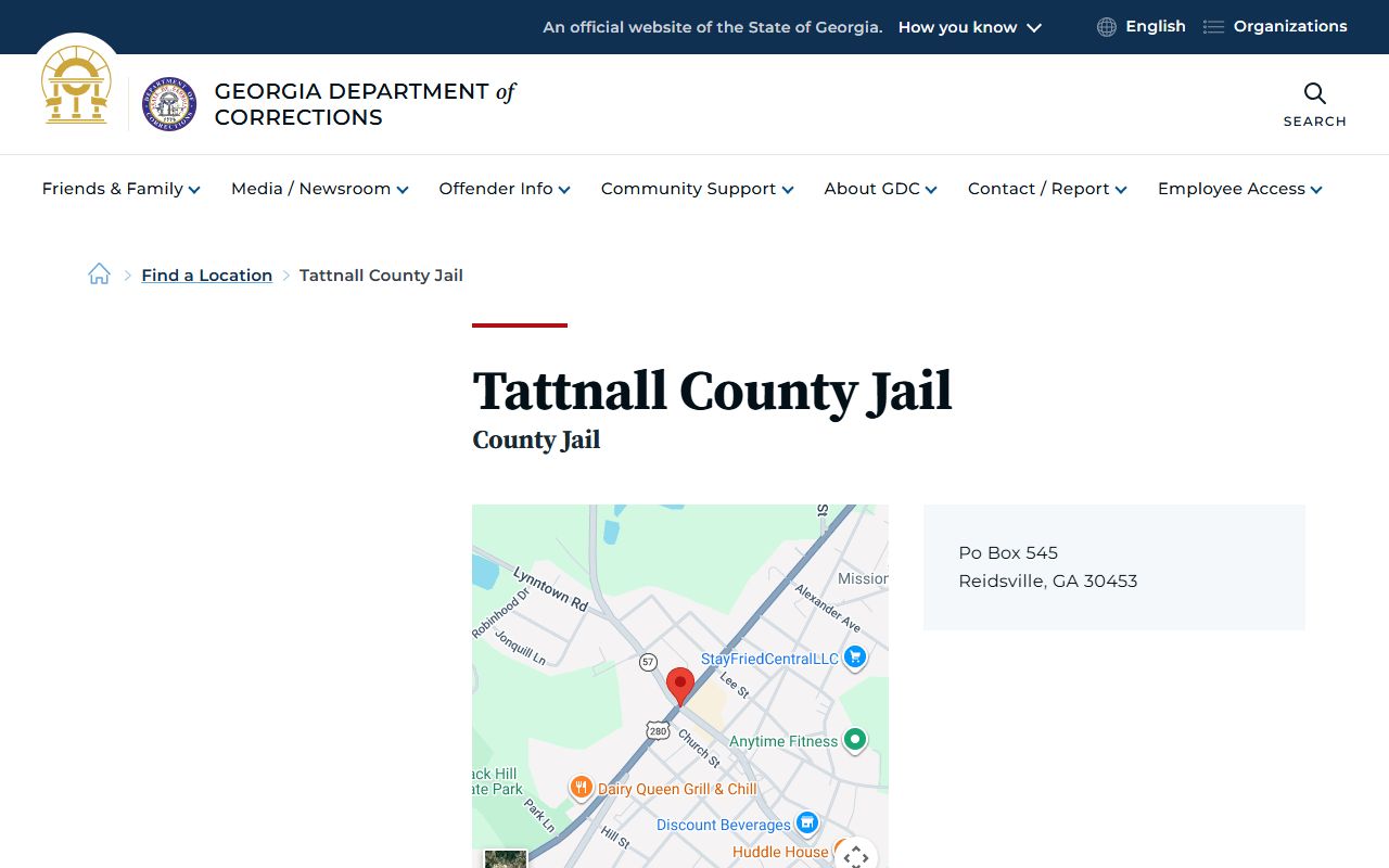 Evans County jail mugshots Tattnall County Jail location page